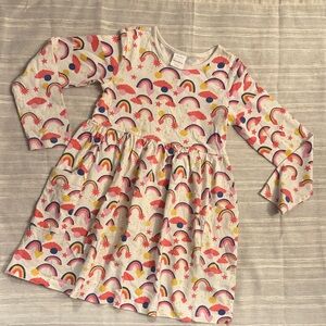 👗 Hanna Andersson White Patterned Child Size 6/7 Girl's Dress 👗
